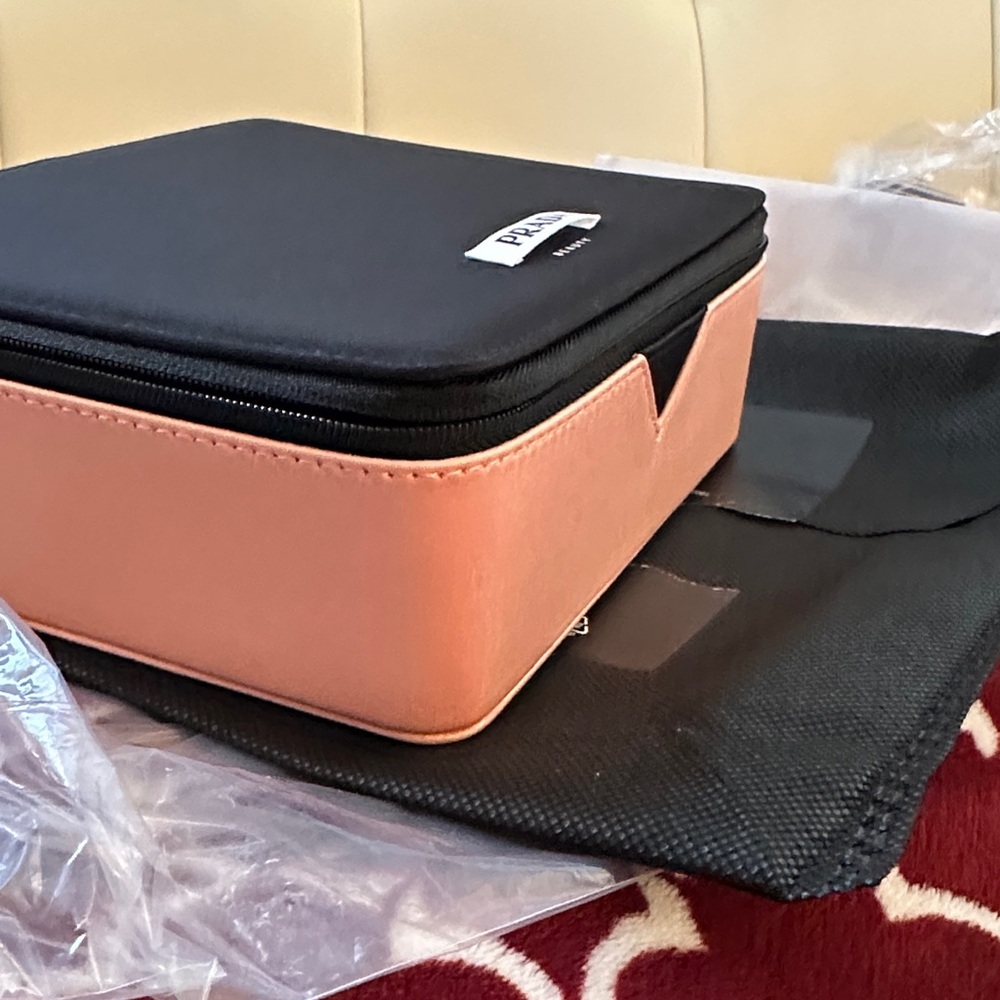 Prada Dual-Tone Black and Pink Cosmetic Case - Picture 5 of 5